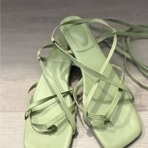 Chic Olive Strappy Sandals